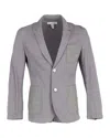 Comme Des Garçons Comme Des Garcons Patch Pocket Blazer In Grey Cotton Denim In Grey
