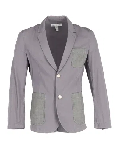 Comme Des Garçons Comme Des Garcons Patch Pocket Blazer In Grey Cotton Denim
