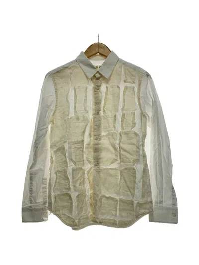 Pre-owned Comme Des Garçons Patchwork Button Shirt In White