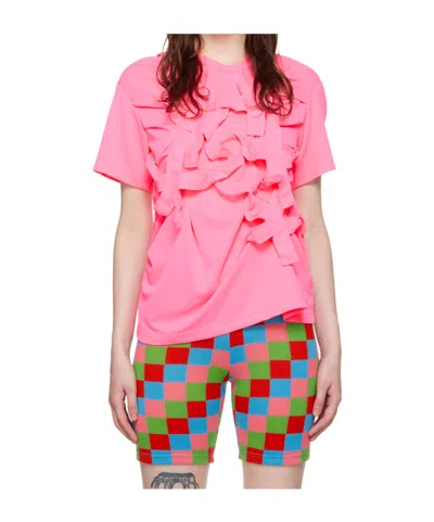 Comme Des Garçons Patchwork-embellished T-shirt In Green