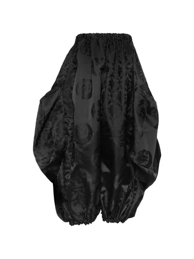 Comme Des Garçons Patchwork Jacquard-woven Trousers In Black