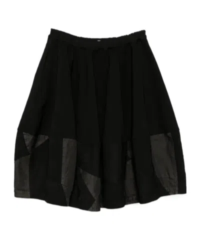 Comme Des Garçons Patchwork Skirt In Black