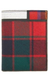 Comme Des Garçons Patchwork Tartan Bifold Wallet In Red