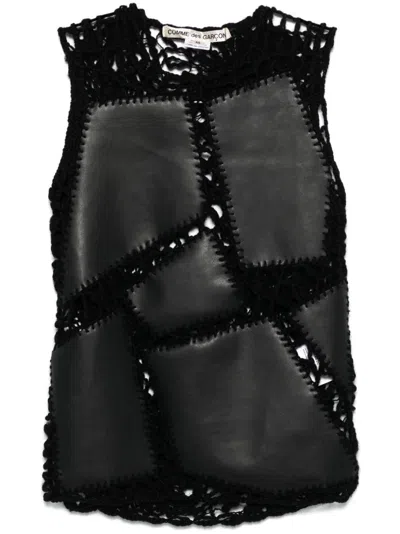 Comme Des Garçons Patchwork Top In Black