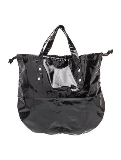 Pre-owned Comme Des Garçons Patent Leather Hobo In Black
