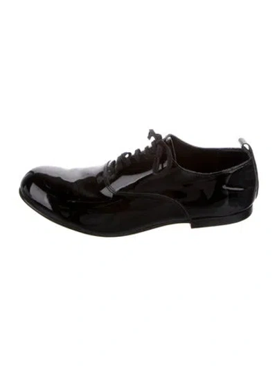Pre-owned Comme Des Garçons Patent Leather Oxfords In Black
