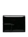 Comme Des Garçons Patent-leather Wallet In Black