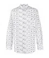 Comme Des Garçons Pattern Printed Shirt In White