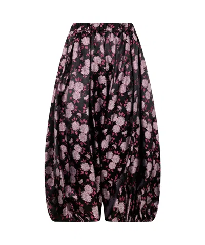Comme Des Garçons Patterned Casual Pants In Black