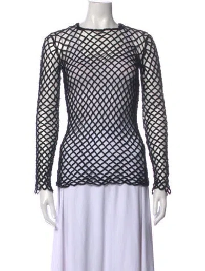 Pre-owned Comme Des Garçons Patterned Crew Neck Sweater In Multi