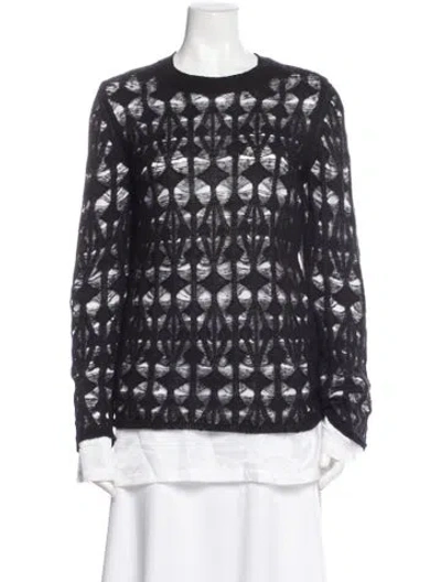 Pre-owned Comme Des Garçons Patterned Crew Neck Top In Gray