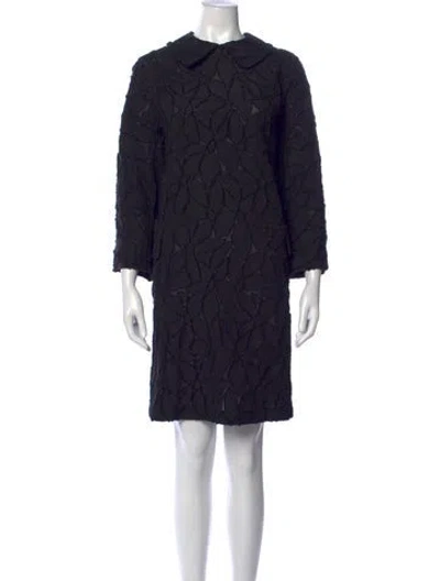 Pre-owned Comme Des Garçons Patterned Mini Dress In Blue