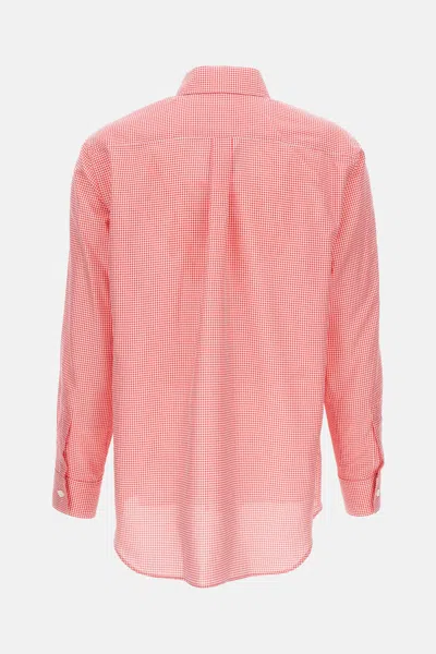 Comme Des Garçons Patterned Shirt In Pink