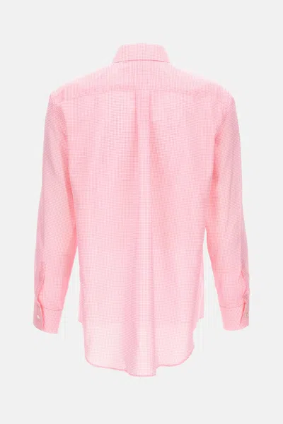 Comme Des Garçons Patterned Shirt In Pink