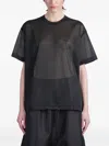 Comme Des Garçons Perforated T-shirt In Black