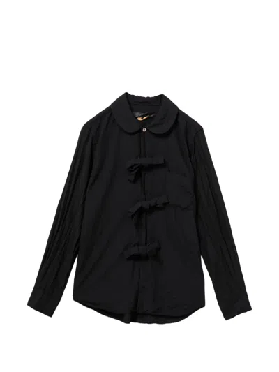 Comme Des Garçons Peter Pan Collar Shirt In Black
