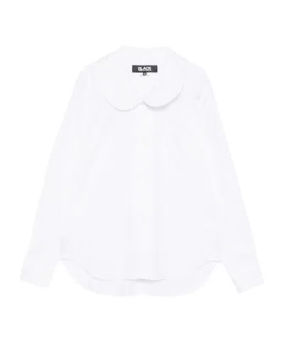 Comme Des Garçons Peter Pan Collar Shirt In White