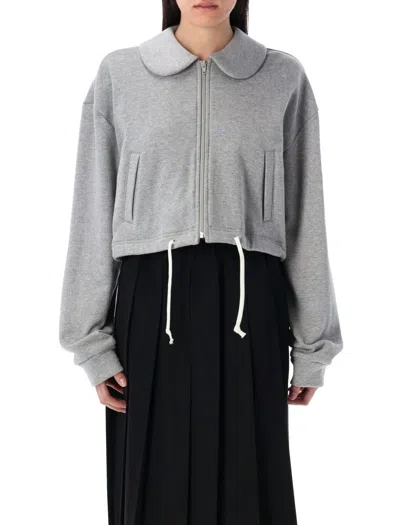 Comme Des Garçons Cropped Hoodie In Gray