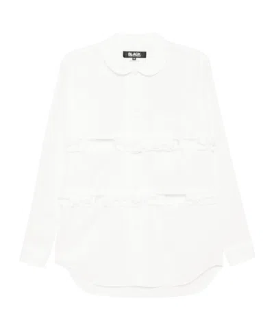 Comme Des Garçons Peter Pan Ruffle Shirt In White