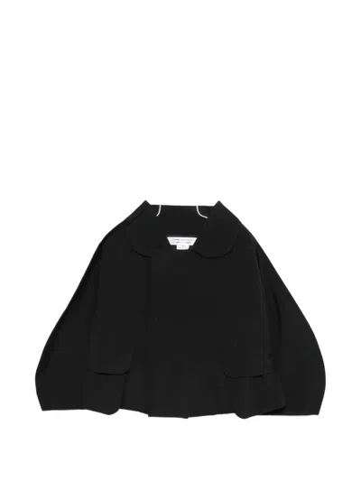 Comme Des Garçons Peter-pan-collar Jacket In Black