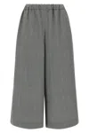 Comme Des Garçons Checked Wool Trousers Wide Leg In Gray