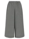 Comme Des Garçons Checked Wool Trousers Wide Leg In Gray