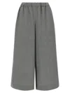Comme Des Garçons Checked Cropped Trousers In Gray