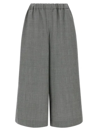 Comme Des Garçons Pied De Poule Wool Pants In Gray
