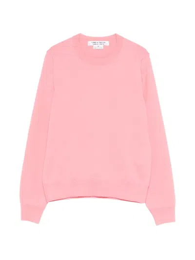 Comme Des Garçons 크루넥 스웨터 In Pink