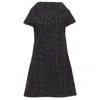 Comme Des Garçons Comme Des Garcons Pinstripe Floral Devore A-line Dress In Blue