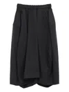 Comme Des Garçons Pinstripe-print Midi Skirt In Black