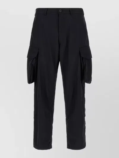 Comme Des Garçons Comme Des Garcons Shirt Pinstriped Cargo Pants In Animal Print