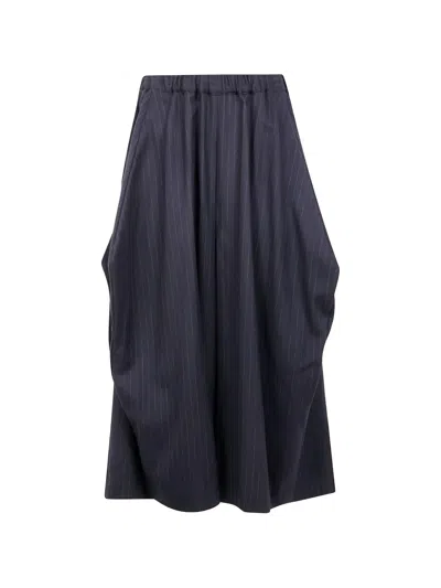 Comme Des Garçons Pinstripe-pattern Trousers In Black