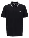 Comme Des Garçons Fred Perry Strong Will Polo Shirt In Black