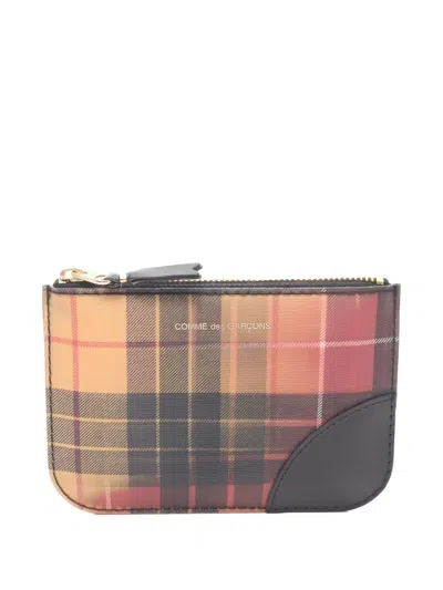 Pre-owned Comme Des Garçons Plaid Coin Purse In Yellow