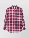 Comme Des Garçons Plaid Pattern Shirt Featuring Box-pleat Detail