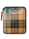 Comme Des Garçons Plaid-pattern Wallet In Multi