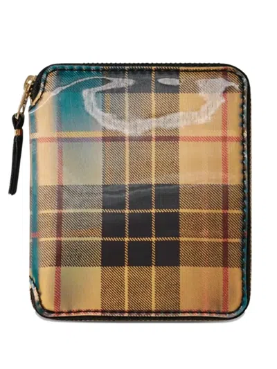 Comme Des Garçons Plaid-pattern Wallet In Multi