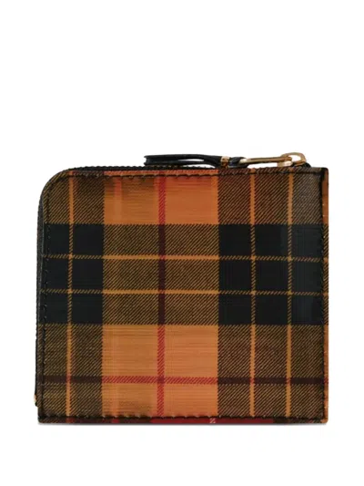 Comme Des Garçons Plaid-pattern Wallet In Multi