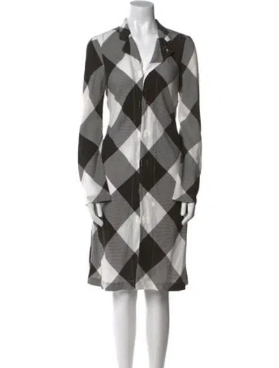 Pre-owned Comme Des Garçons Plaid Print Midi Length Dress In Multi