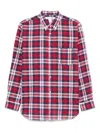 Comme Des Garçons Plaid Pattern Shirt Featuring Box-pleat Detail