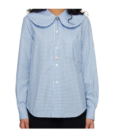 Comme Des Garçons Plaid Shirt In Blue