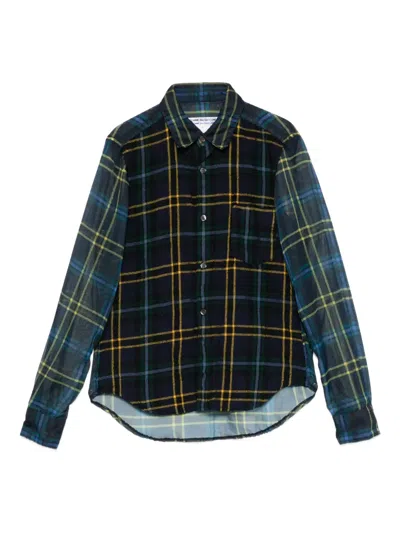 Pre-owned Comme Des Garçons Plaid-pattern Shirt In Blue