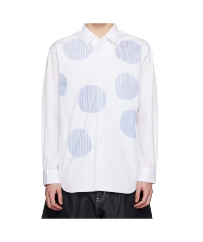Comme Des Garçons Plain  Stripe Shirt In White