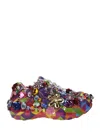 Comme Des Garçons X Salomon Glass Crystal Embellished Sneakers In Burgundy