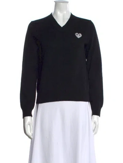 Pre-owned Comme Des Garçons Play 2017 Wool Sweater In Black