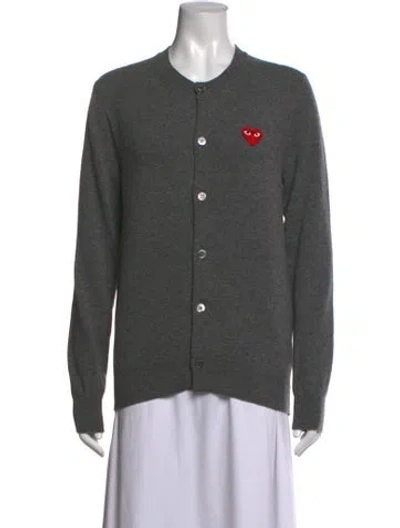 Pre-owned Comme Des Garçons Play 2025 Wool Sweater In Grey