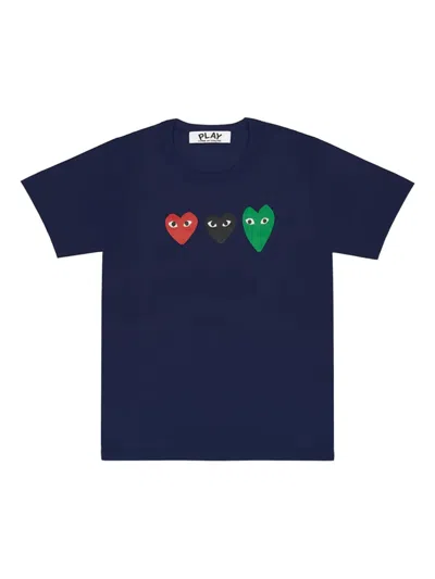 Comme Des Garçons Play 3 Brothers T-shirt In Black