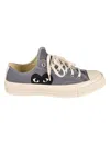 Comme Des Garçons Play Grey Converse Edition Half Heart Chuck 70 Sneakers In Grey
