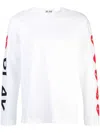 Comme Des Garçons Play Comme Des Garcons Play White Big Logo Hearts Long Sleeve T-shirt